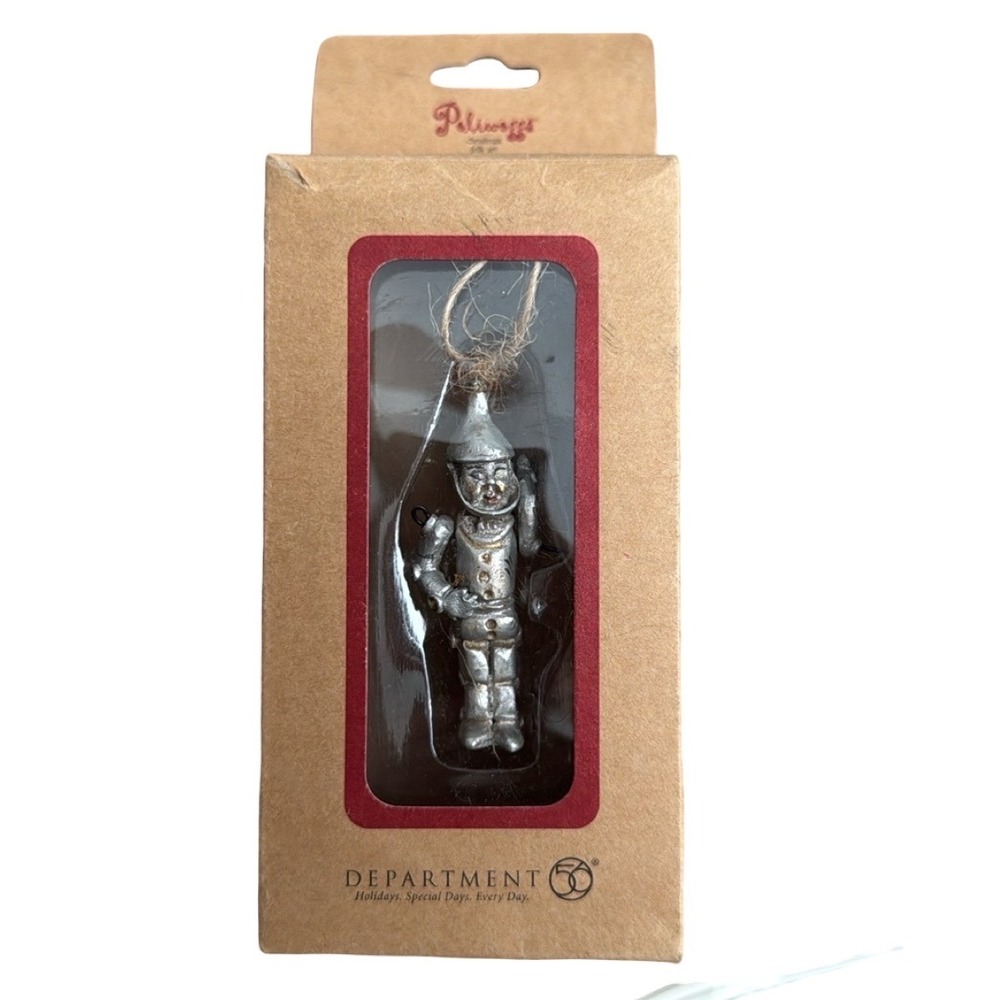 Dept 56 Poliwoggs Tin Man Ornament Wizard of Oz Silver Excellent In Box‎ 2.5"